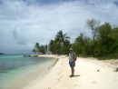 Paul enjoys one of the Tobago Cays Beaches